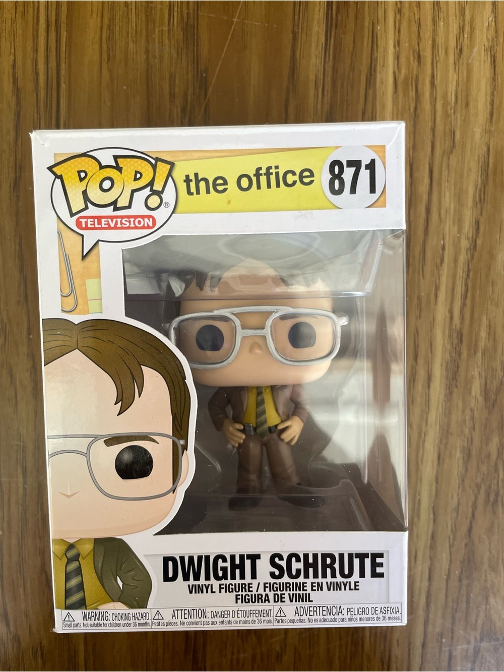 Funko Dwight Schrute Pop! Figure — Brown & Yellow Suit